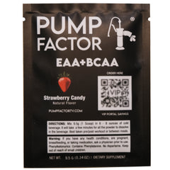 EAA+BCAA Strawberry Candy sample pouch (front).